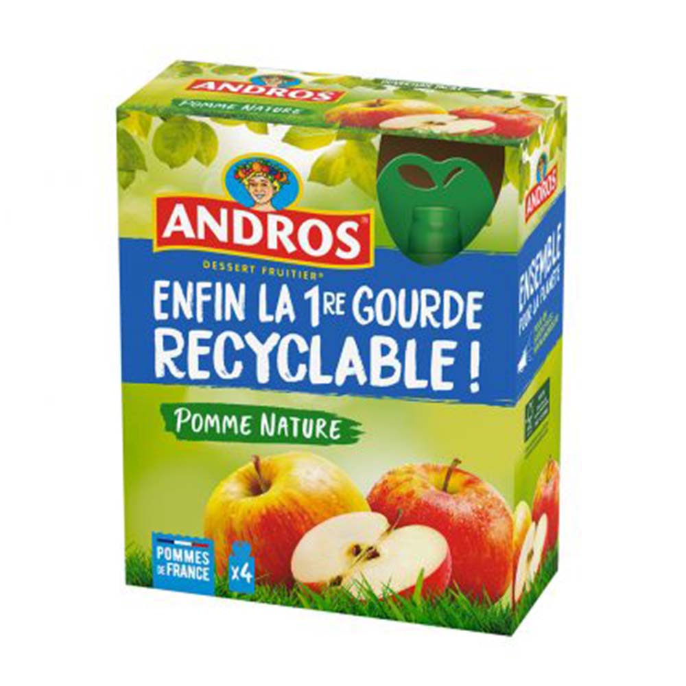 Andros Gourde 90g Pomme Nature (Gourdes Recyclables) | Go Delivery