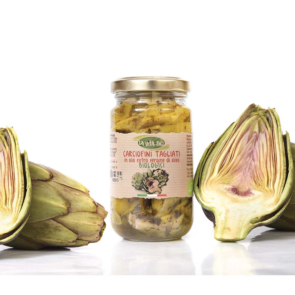LA VITA BIO Organic Sliced Artichokes In Extra Virgin Olive Oil 190g GO DELIVERY