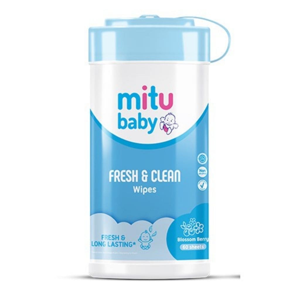 MITU Baby Fresh & Clean Wipes Berry (60 in a Pack)