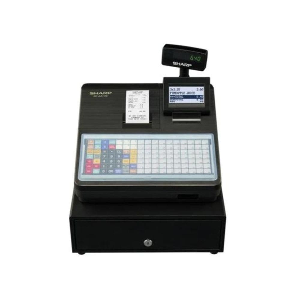 SHARP CASH REGISTER BLACK FLAT KEYBOARD GO DELIVERY