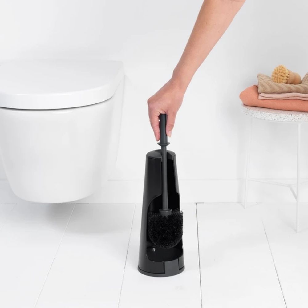 Brabantia ReNew Toilet Accessory Set of 3 Matt Black GO DELIVERY