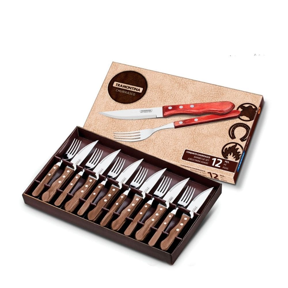 Tramontina 12 pcs Braai Set. Brown GO DELIVERY