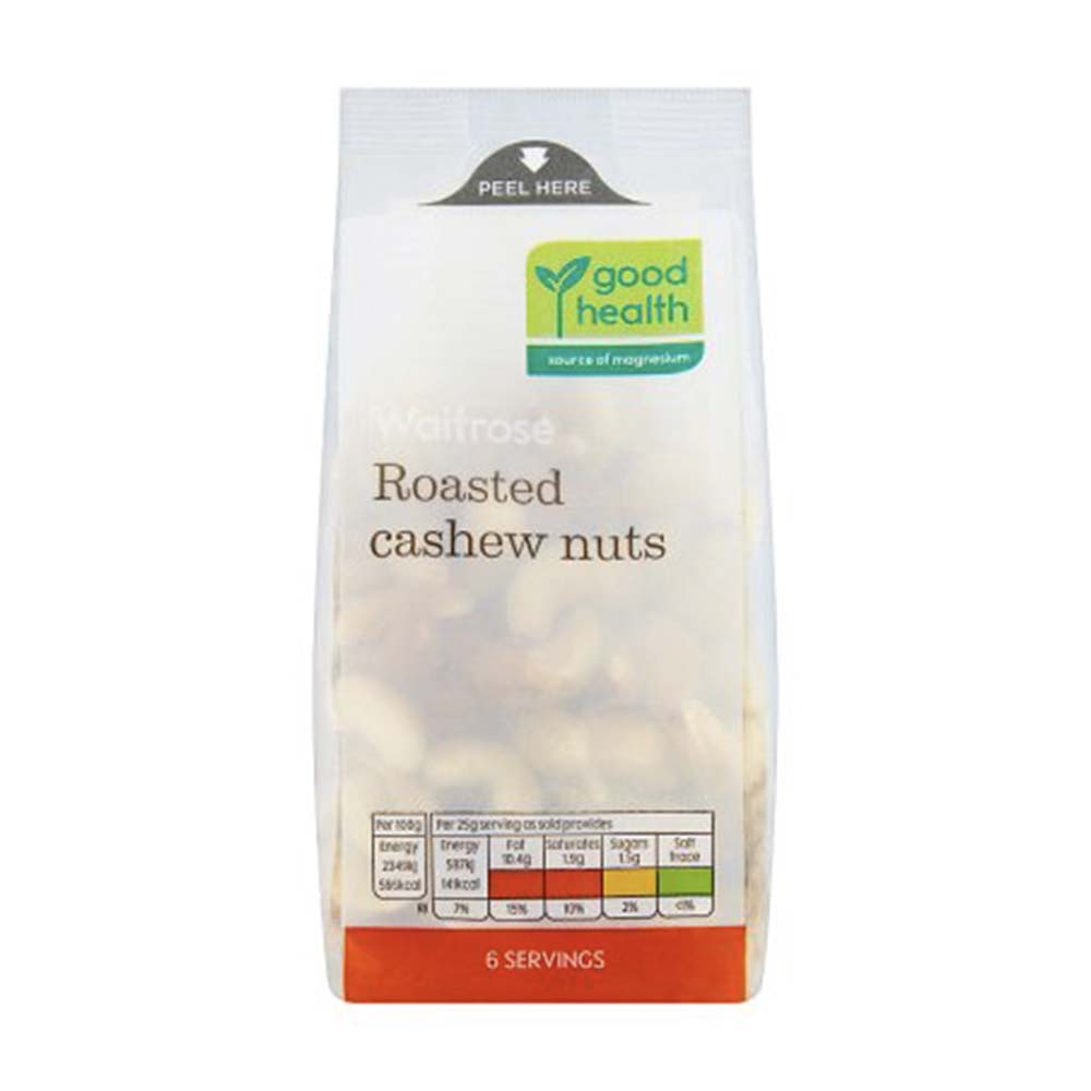 WAITROSE Roasted Cashew Nuts 150g GO DELIVERY