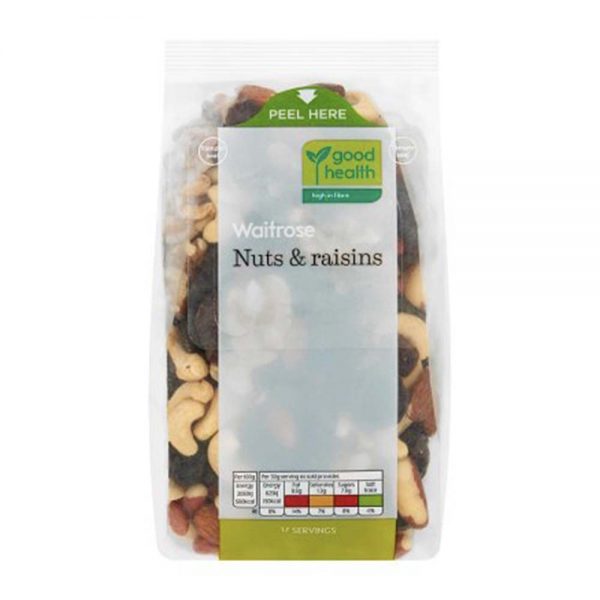 WAITROSE Nuts & Raisins 510g GO DELIVERY