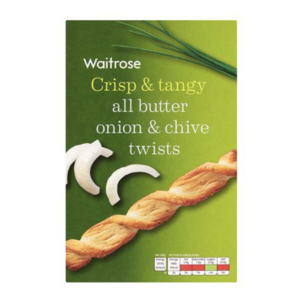 WAITROSE Chive & Onion Twists 125g GO DELIVERY