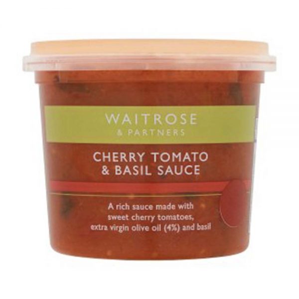 WAITROSE Cherry Tomato & Basil Sauce 350g GO DELIVERY