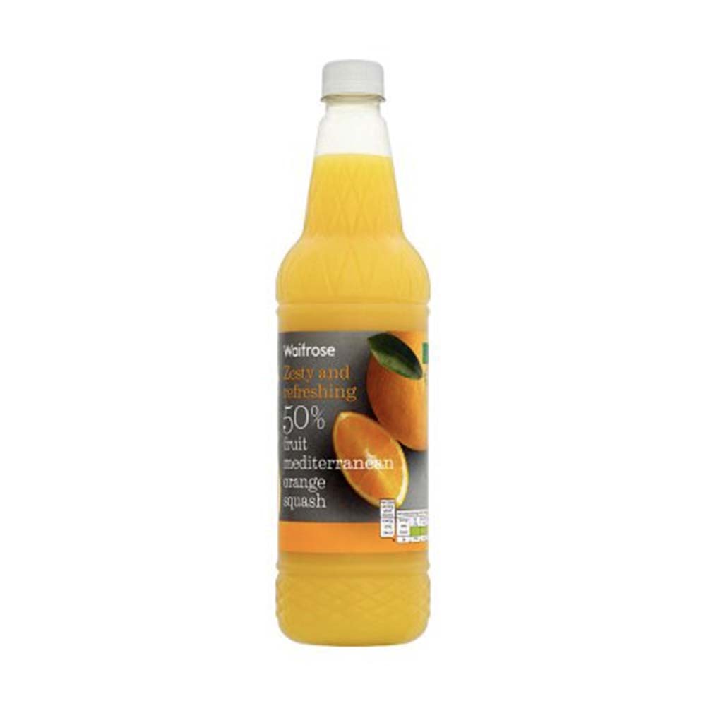 WAITROSE Mediterranean Orange Squash 1L GO DELIVERY