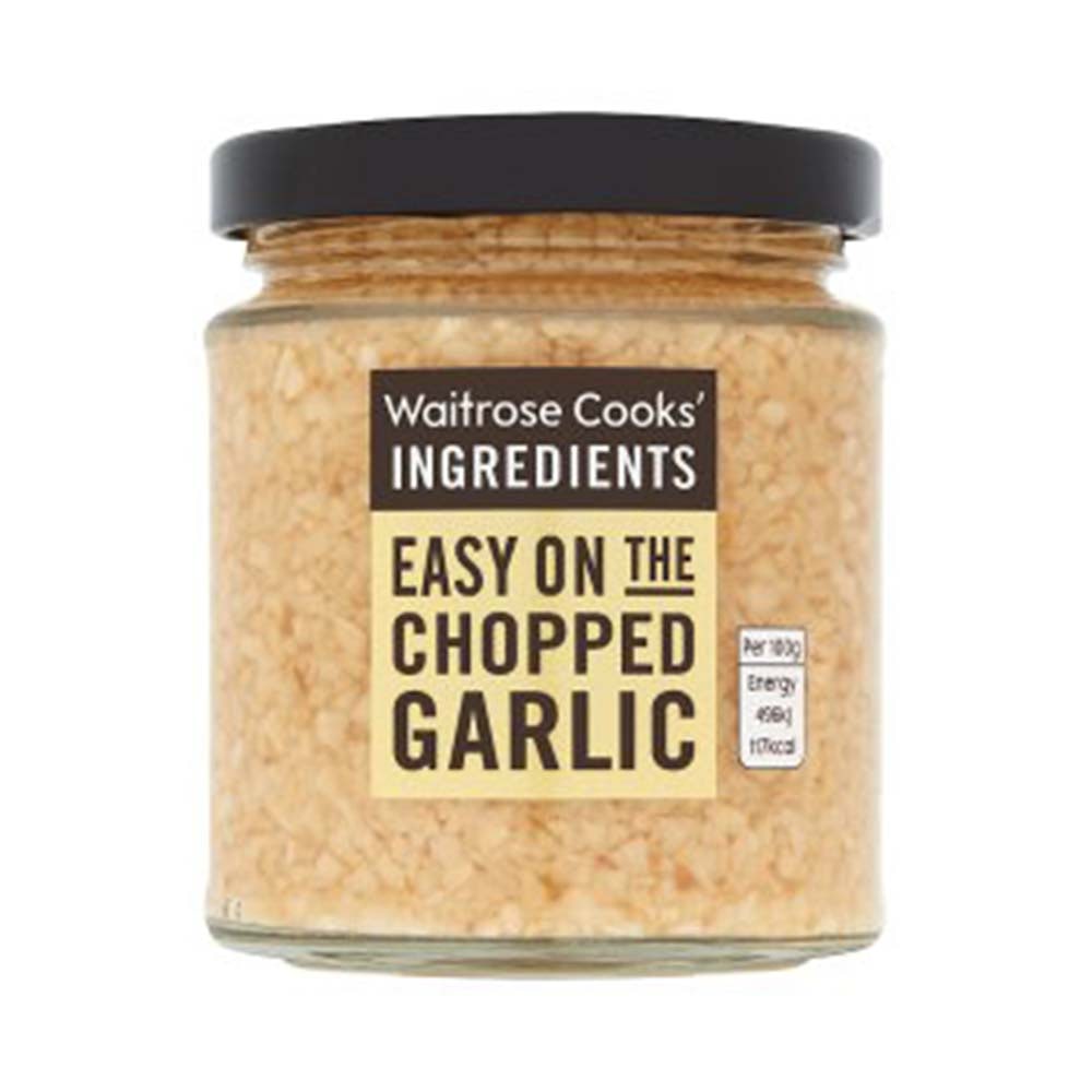 WAITROSE Cooks' Ingredients Chopped Garlic 190g GO DELIVERY