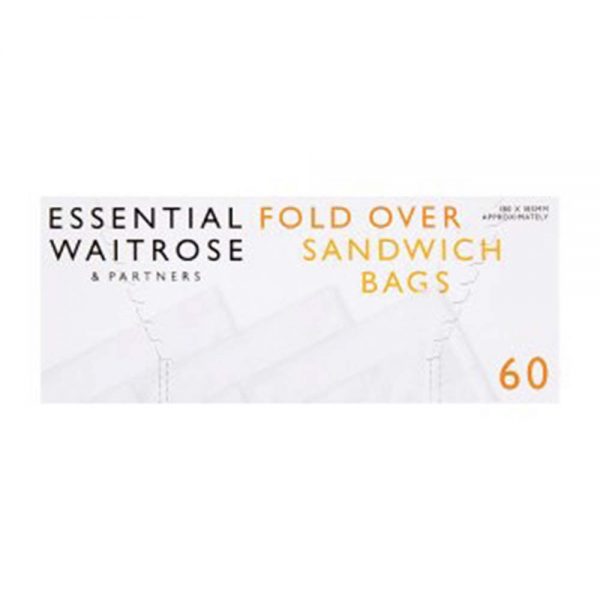 WAITROSE Essential Single Sandwich Bags (Pack of 60) GO DELIVERY