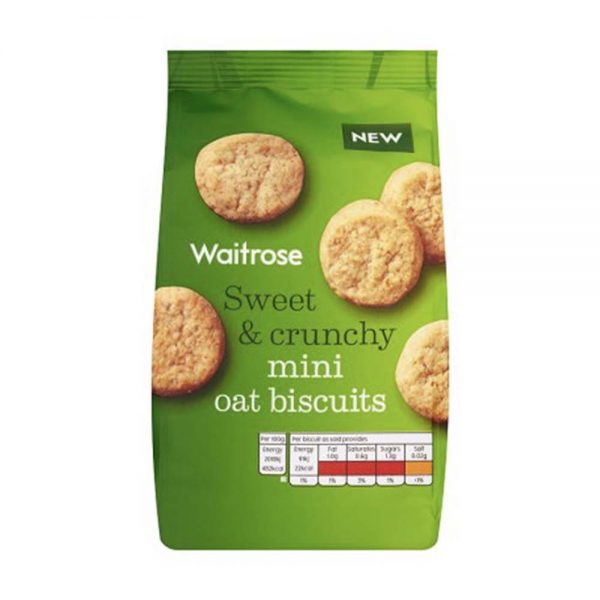 WAITROSE Mini Oat Biscuits 125g GO DELIVERY