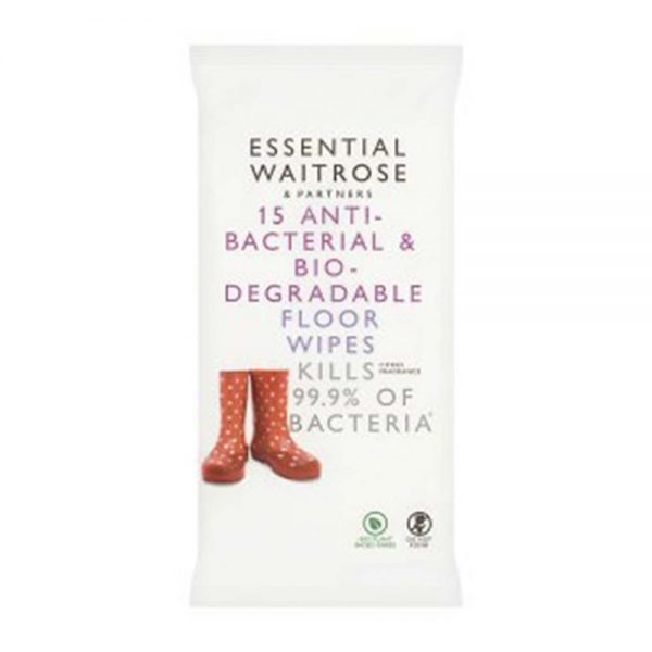 WAITROSE Essential Floor Wipes 15 Sheets GO DELIVERY