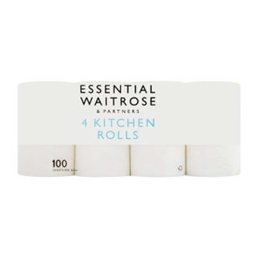 WAITROSE Essentials Kitchen Rolls (Pack of 4) GO DELIVERY