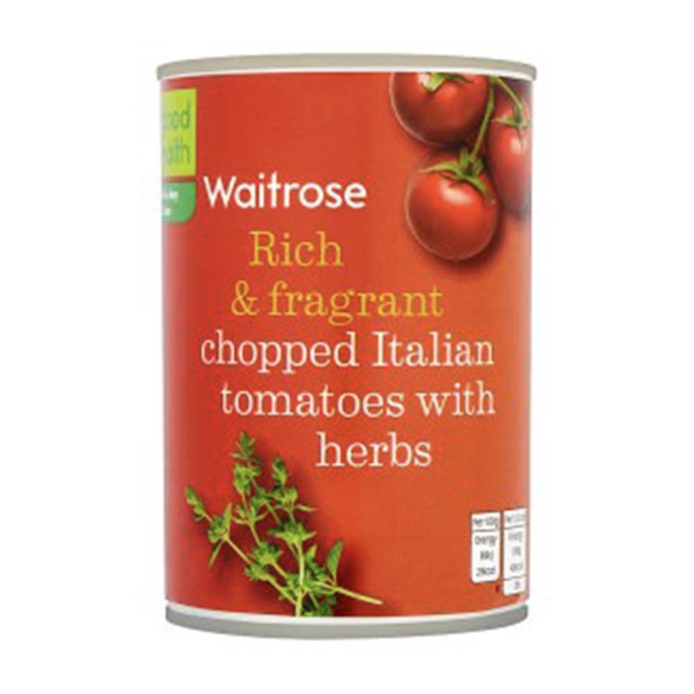 WAITROSE Chopped Tomatoes With Chopped Herbs 400g GO DELIVERY