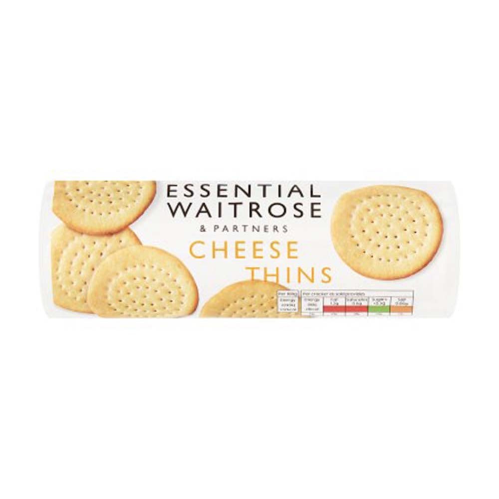 WAITROSE Essential Cheese Thins 150g GO DELIVERY