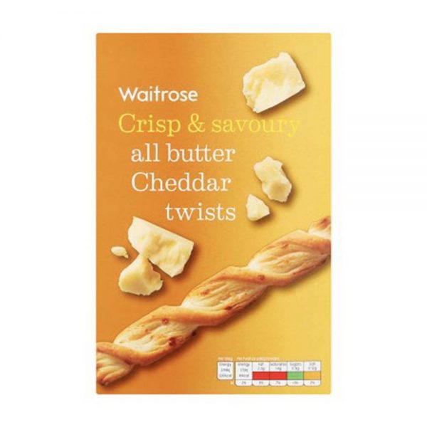 WAITROSE all butter cheese twists 125g GO DELIVERY