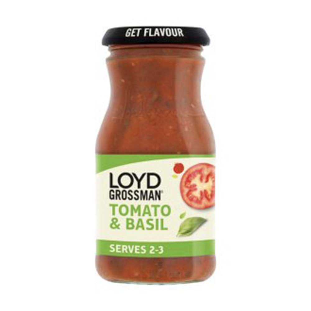 LOYD GROSSMAN Tomato & Basil Pasta Sauce 350g GO DELIVERY