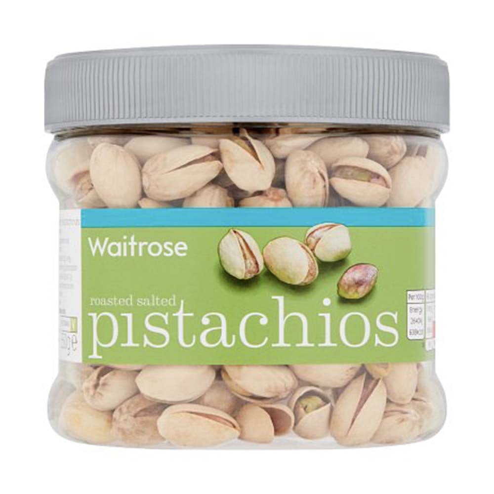 WAITROSE Roasted Salted Pistachios Tub 350g GO DELIVERY