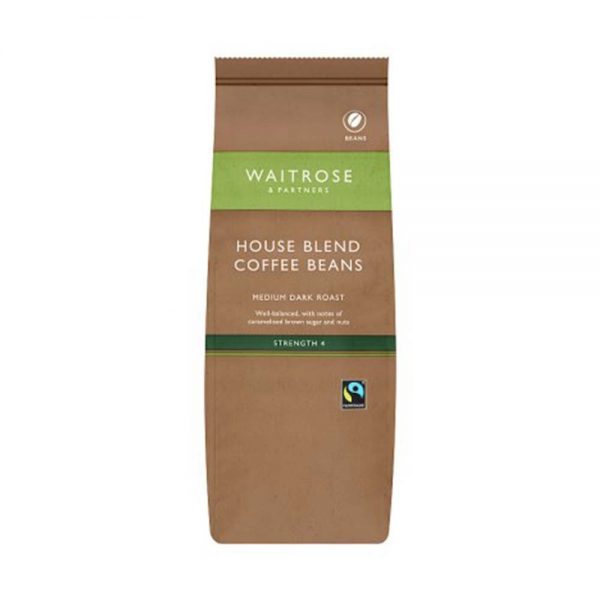 WAITROSE House Blend Coffee Beans 454g (EXP 31/07/2024) GO DELIVERY