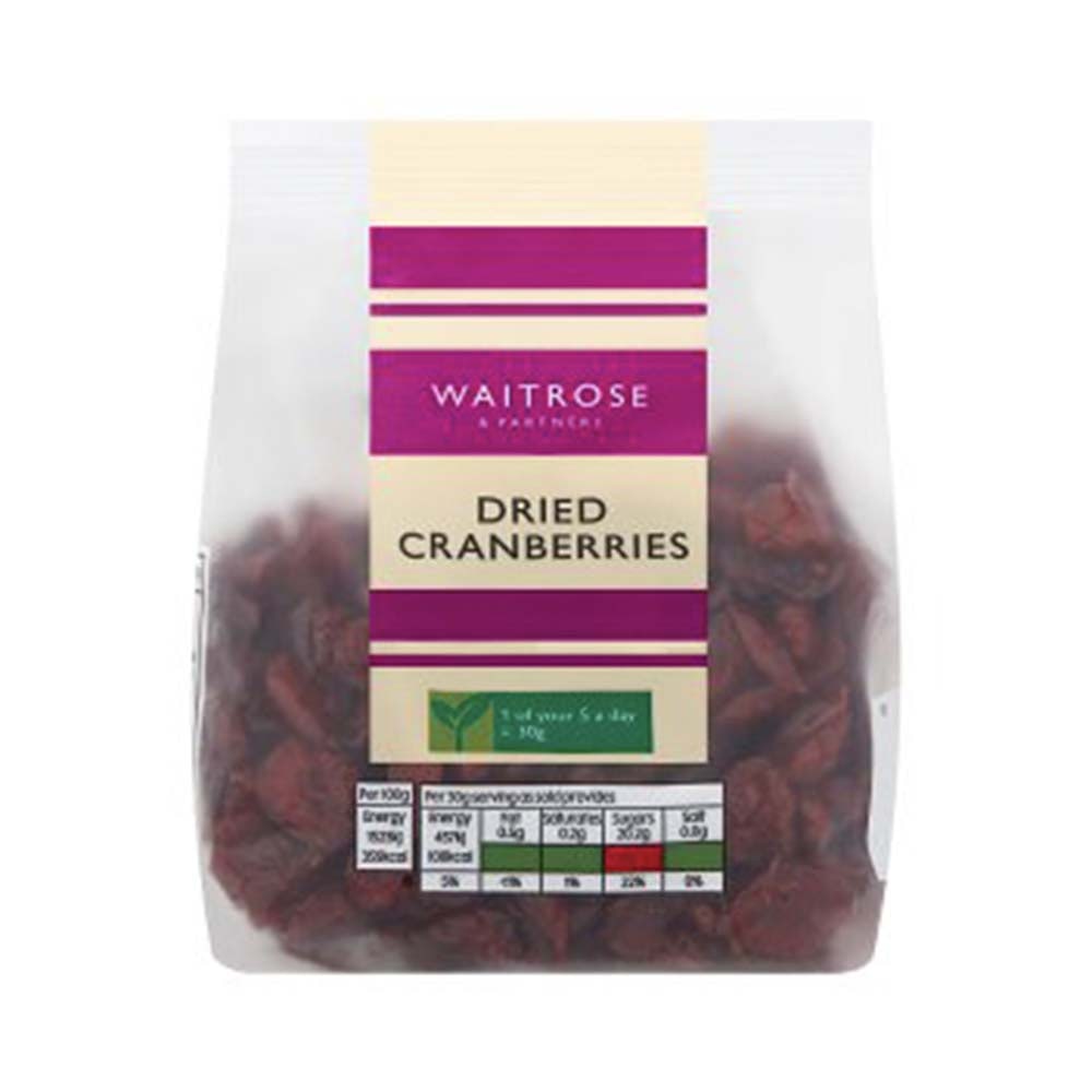 WAITROSE Dried Cranberries 180g GO DELIVERY