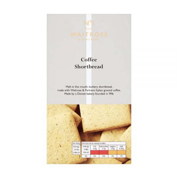 WAITROSE No.1 Coffee Shortbread 135g GO DELIVERY
