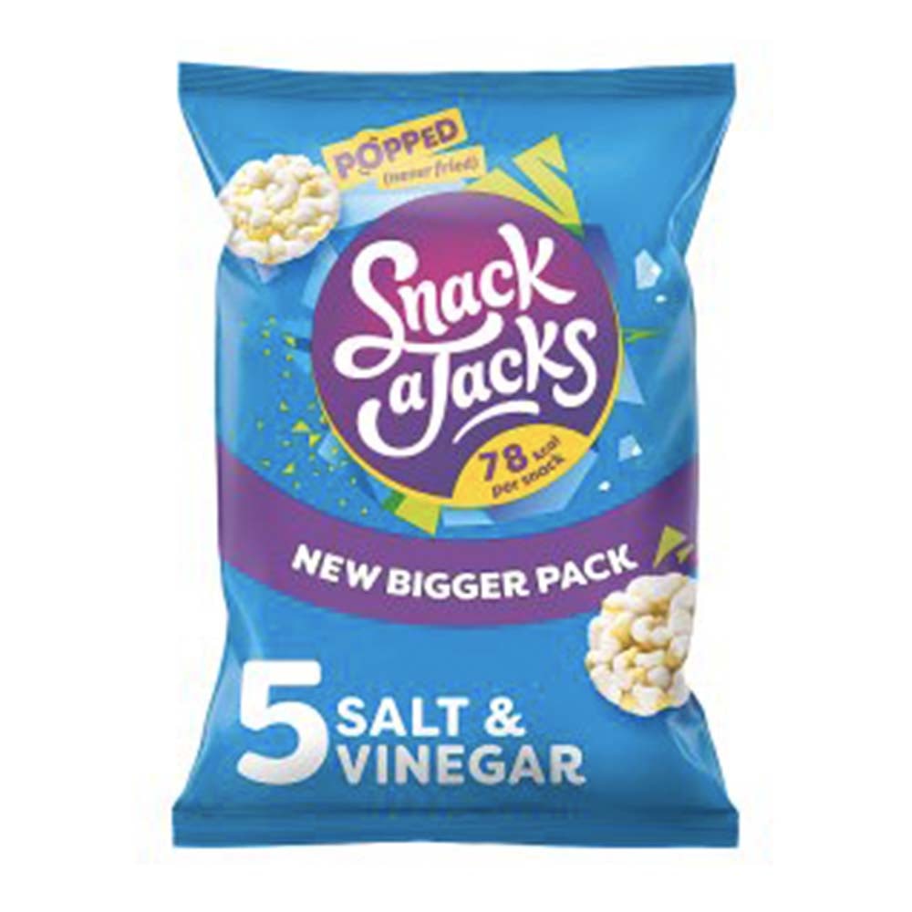 WAITROSE Snack A Jacks Salt & Vinegar Multipack Rice Cakes 5 x 19g