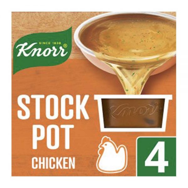 KNORR Gluten Free Chicken Stock Pot 28g (Pack of 4) GO DELIVERY