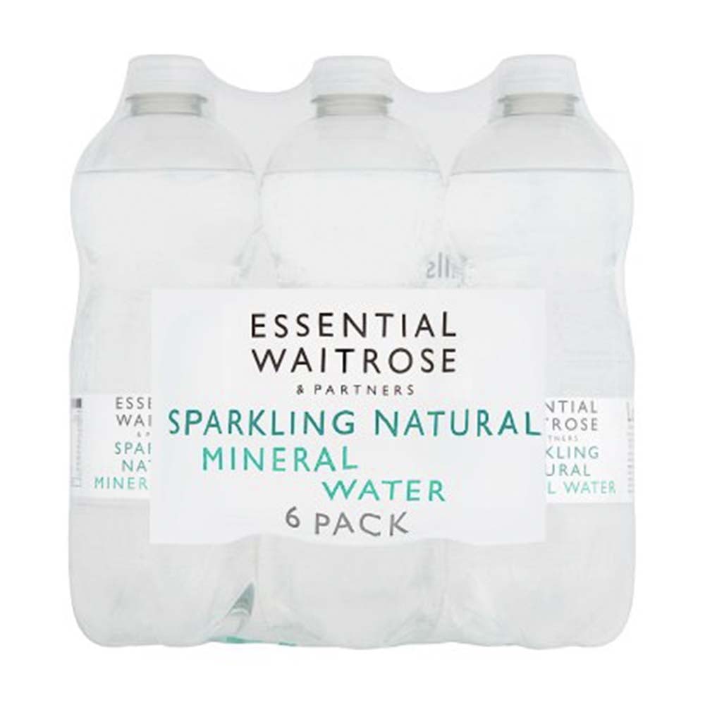 WAITROSE Essential Carbonated Natural Mineral Water 500ml (Pack of 6) GO DELIVERY