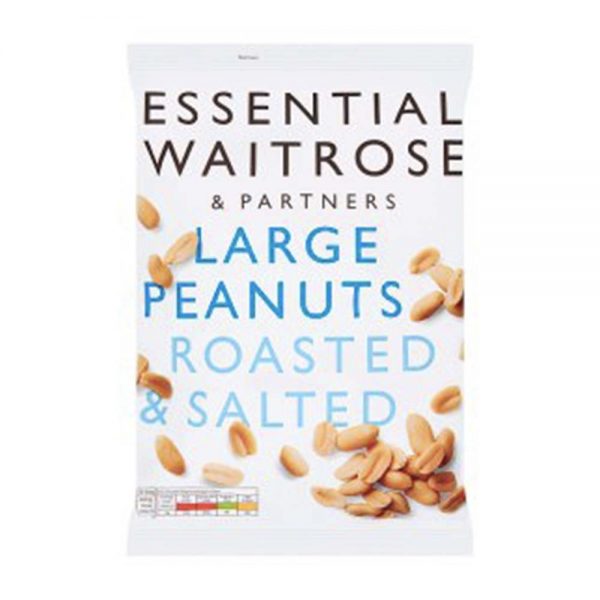WAITROSE Essential Large Peanuts Roasted & Salted 500g GO DELIVERY