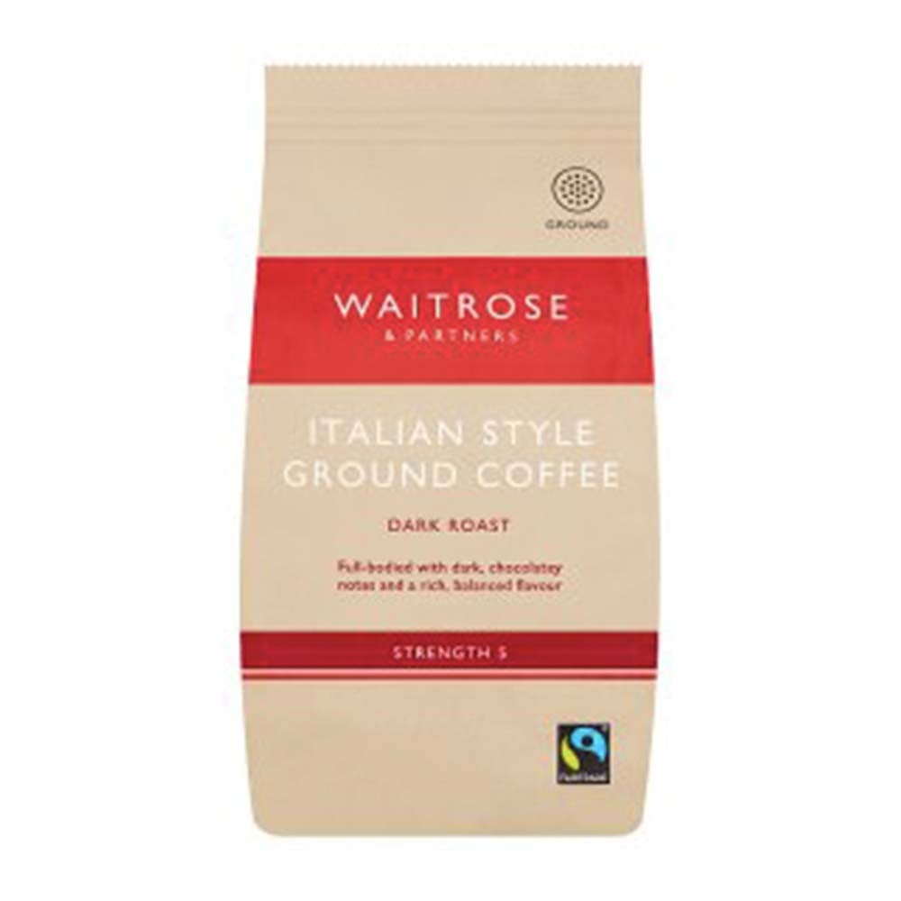 WAITROSE Waitrose Italian Style Ground Coffee 227g GO DELIVERY