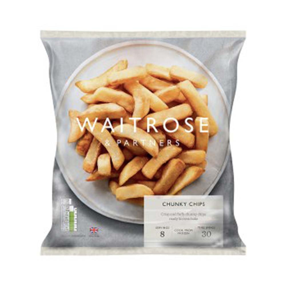 WAITROSE Frozen Crisp & Fluffy Chunky Chips 1kg GO DELIVERY