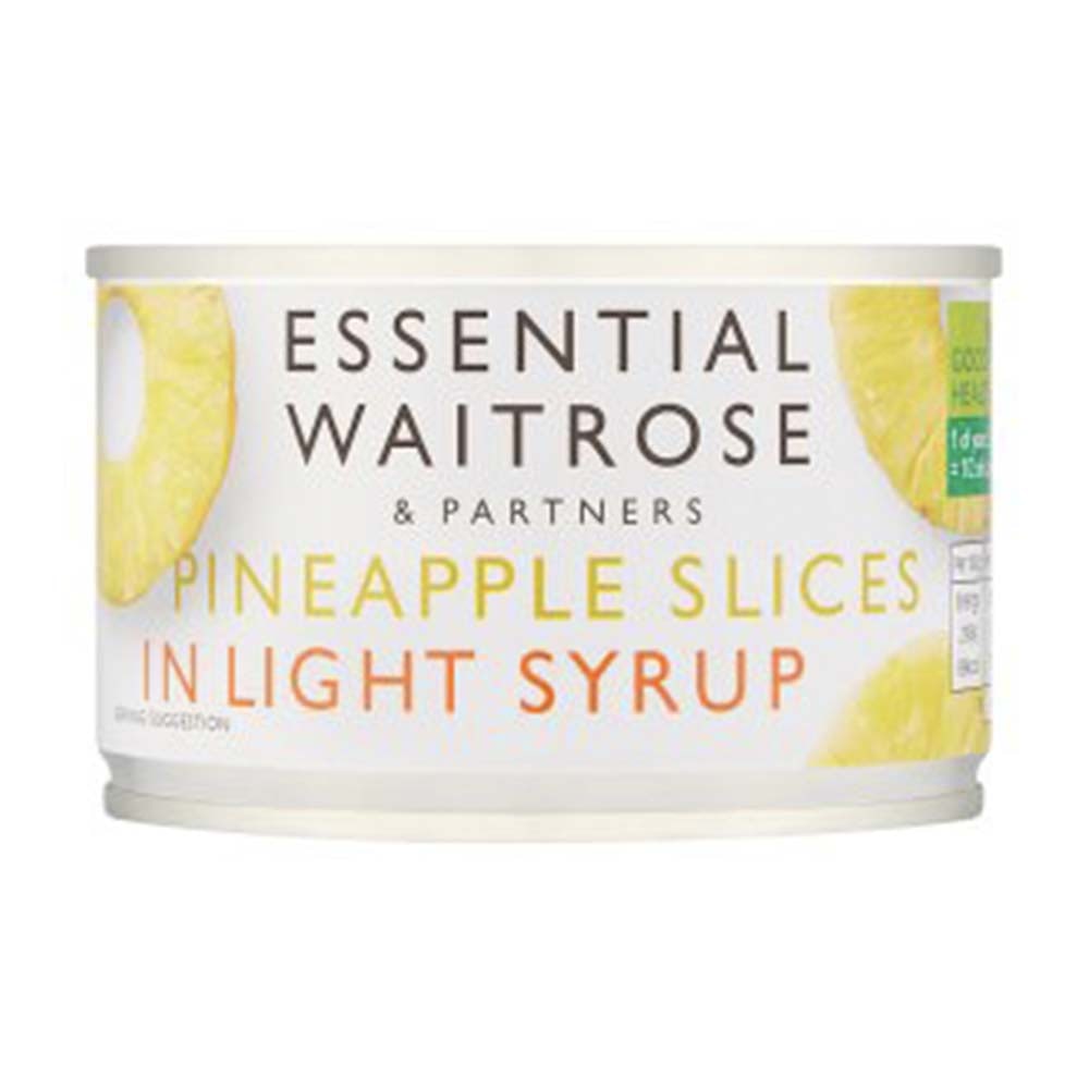 WAITROSE Essential Pineapple Slices In Light Syrup 227g GO DELIVERY