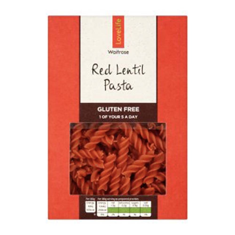 WAITROSE Love Life Red Lentil Pasta 250g GO DELIVERY