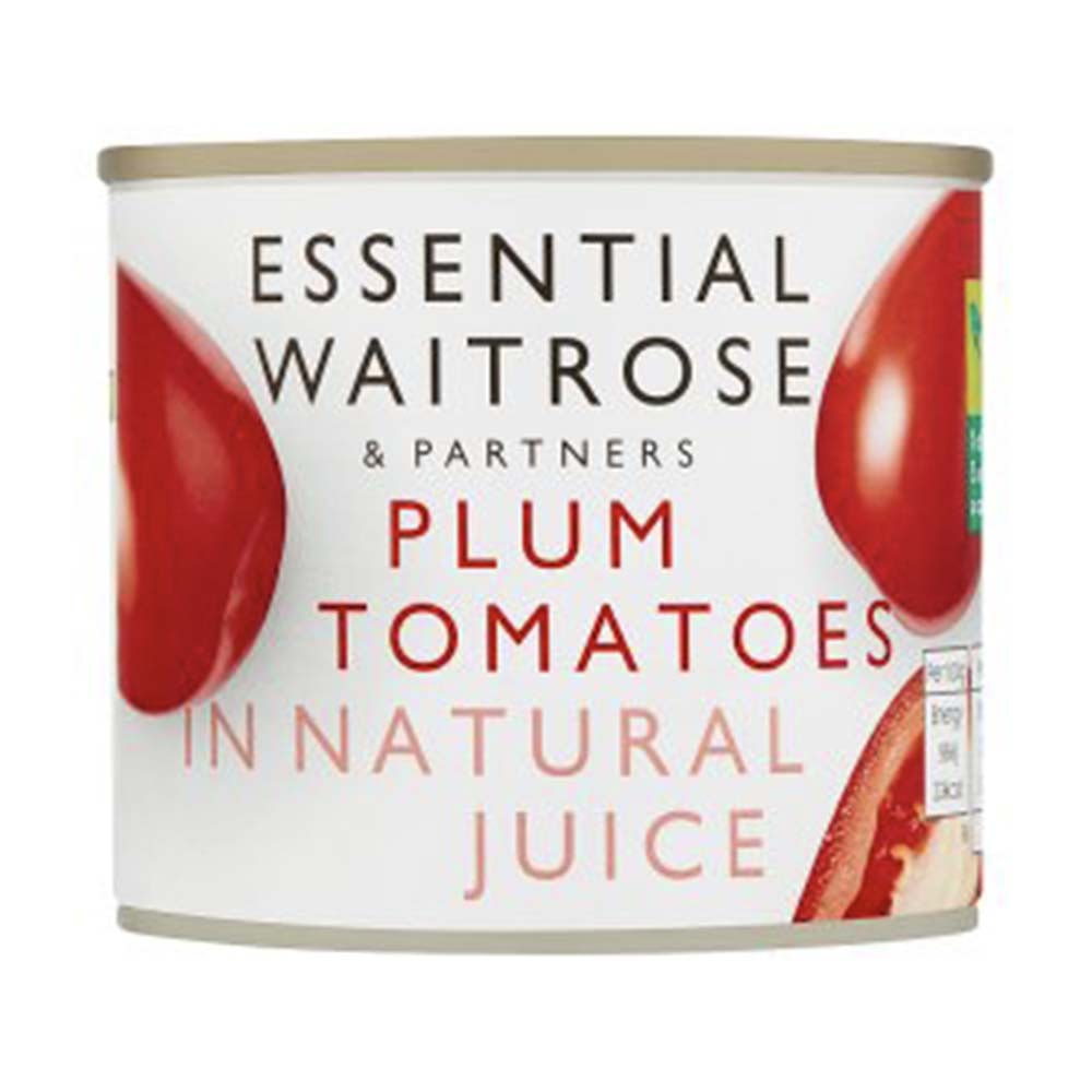 WAITROSE Essential Plum Tomatoes In Natural Juice 230g GO DELIVERY