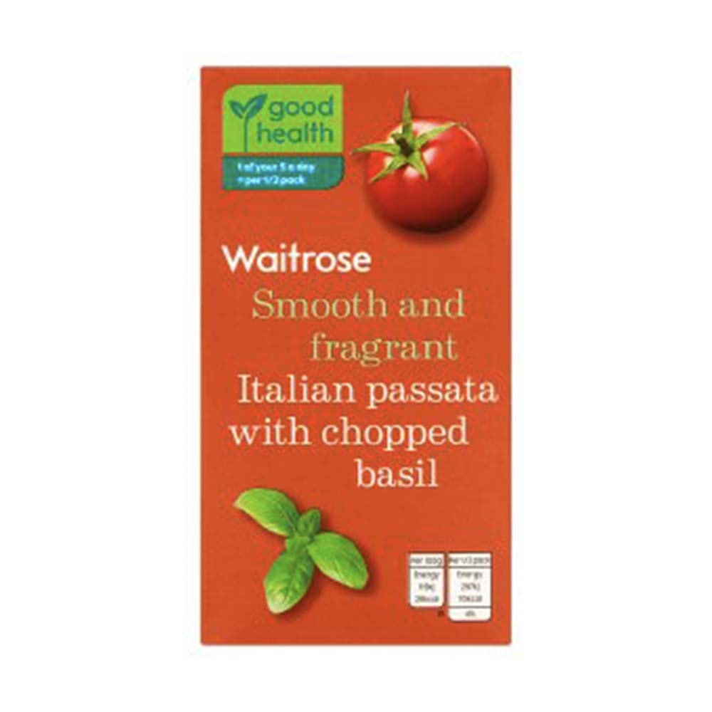 WAITROSE Passata With Chopped Basil 500g GO DELIVERY