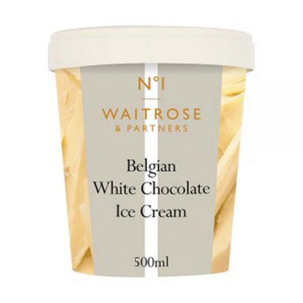 WAITROSE White Chocolate Ice Cream 500ml GO DELIVERY