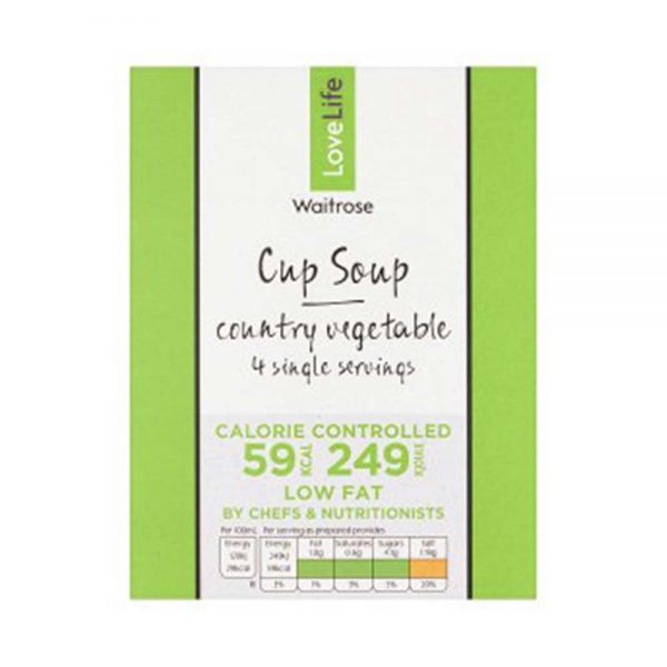WAITROSE Love Life 59 Calories Cup Soup Country Vegetable 16.5g GO DELIVERY