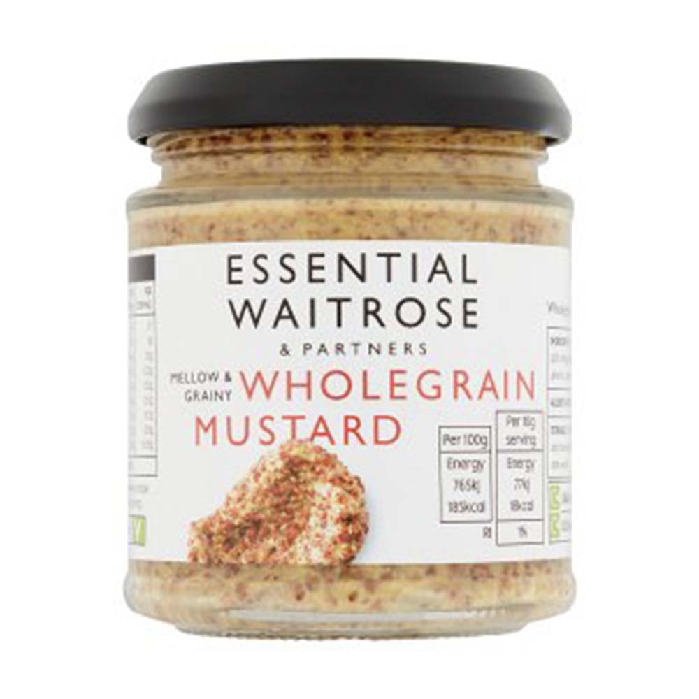 WAITROSE Essential Wholegrain Mustard 185g GO DELIVERY