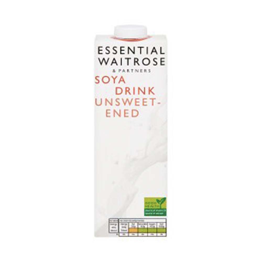 WAITROSE Essential Unsweetened Soya Drink 1L GO DELIVERY