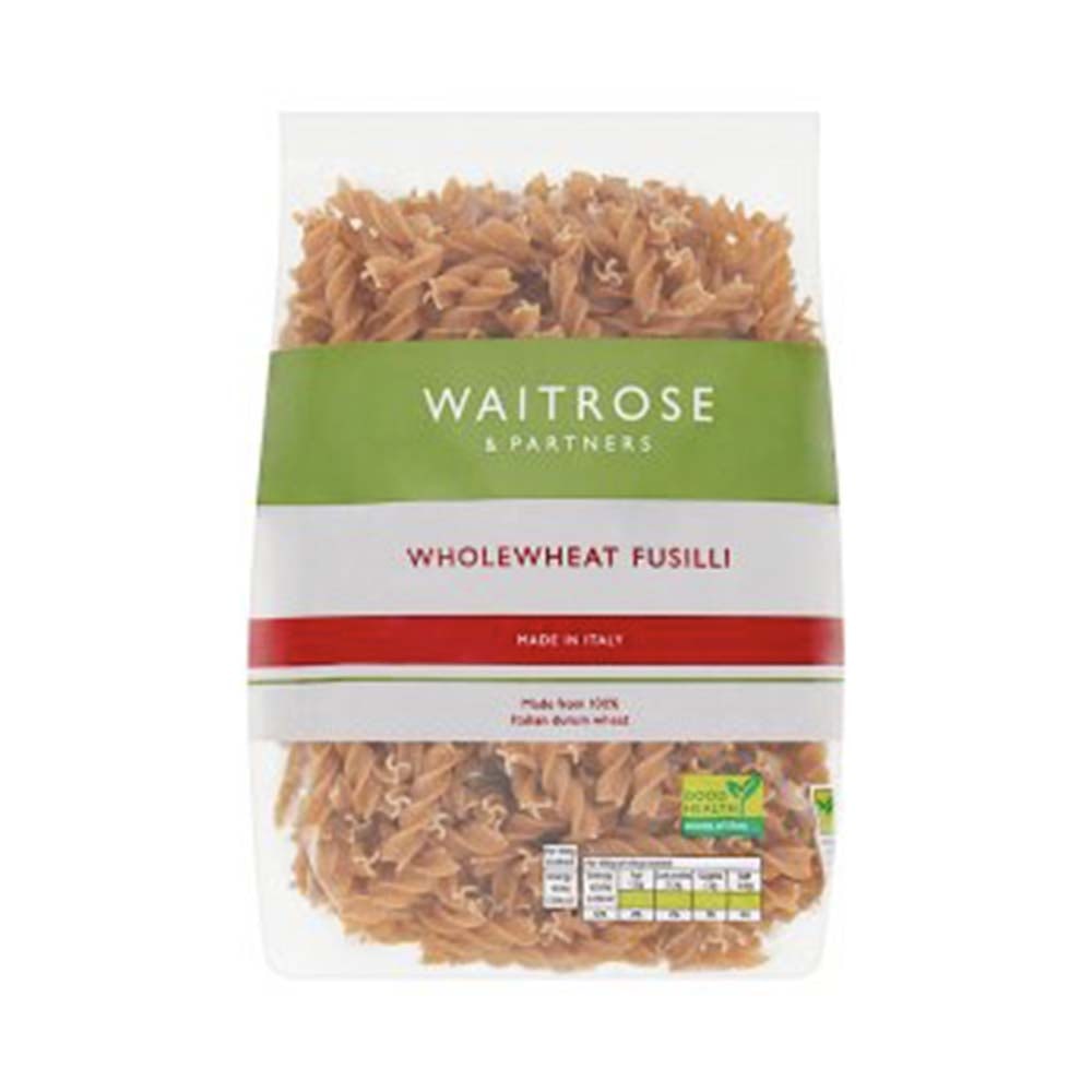 WAITROSE Wholewheat Fusilli 500g GO DELIVERY
