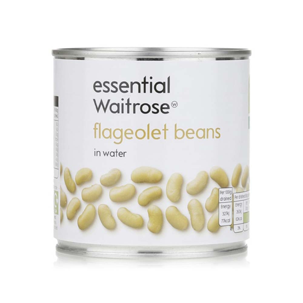 WAITROSE Essential Flageolet Beans In Water 400g GO DELIVERY