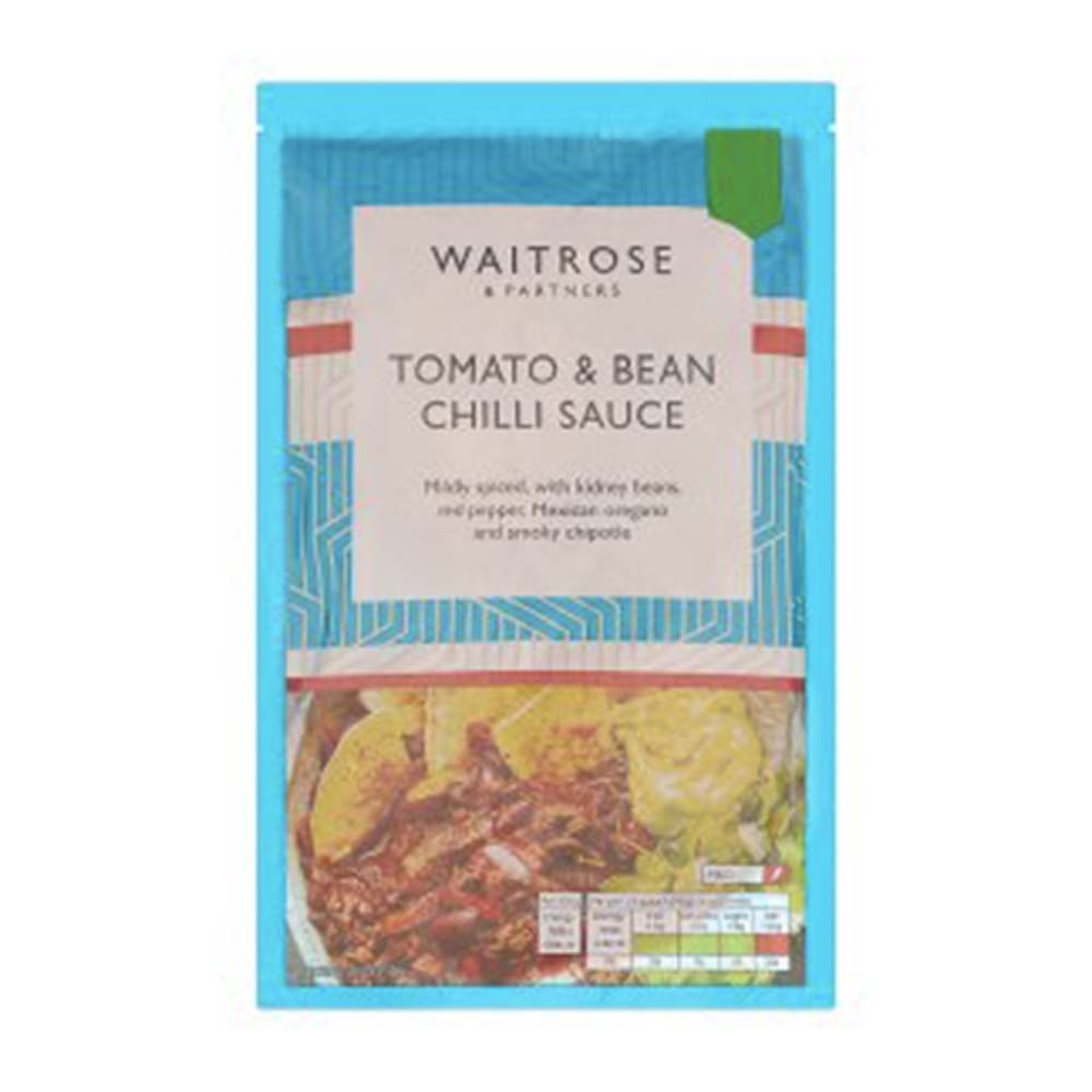 WAITROSE Tomato & Bean Chilli Sauce 375g GO DELIVERY