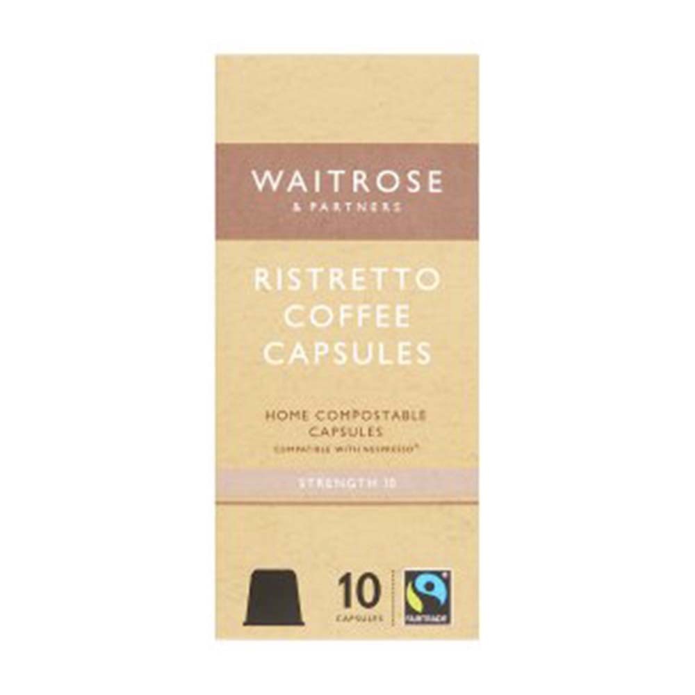 WAITROSE Ristretto Coffee Capsules 50g (10 Capsules) GO DELIVERY