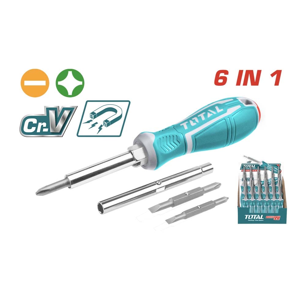 TOTAL 6 In 1 Screwdriver Set GO DELIVERY