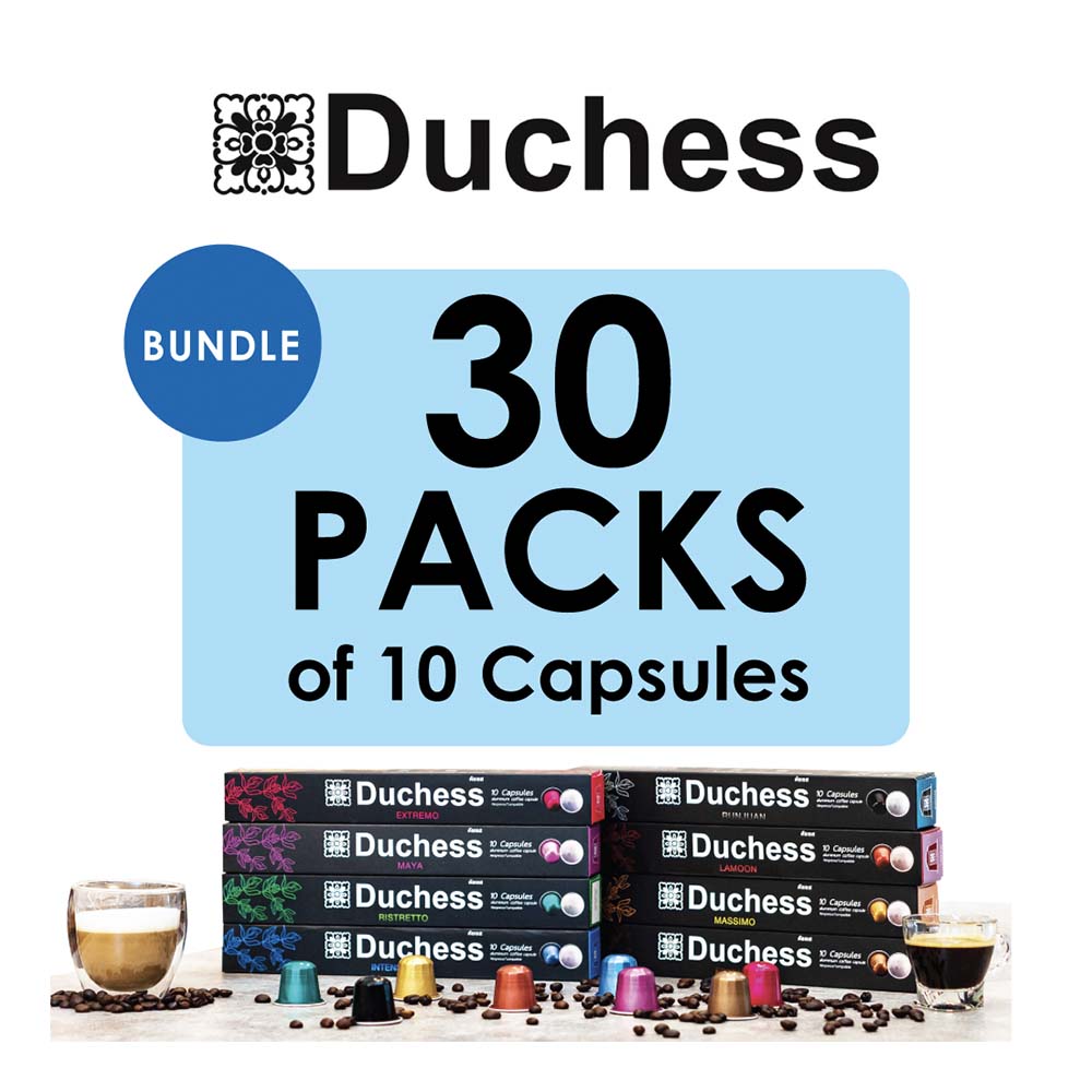 DUCHESS Coffee Bundle 30 Packs of 10 Capsules GO DELIVERY