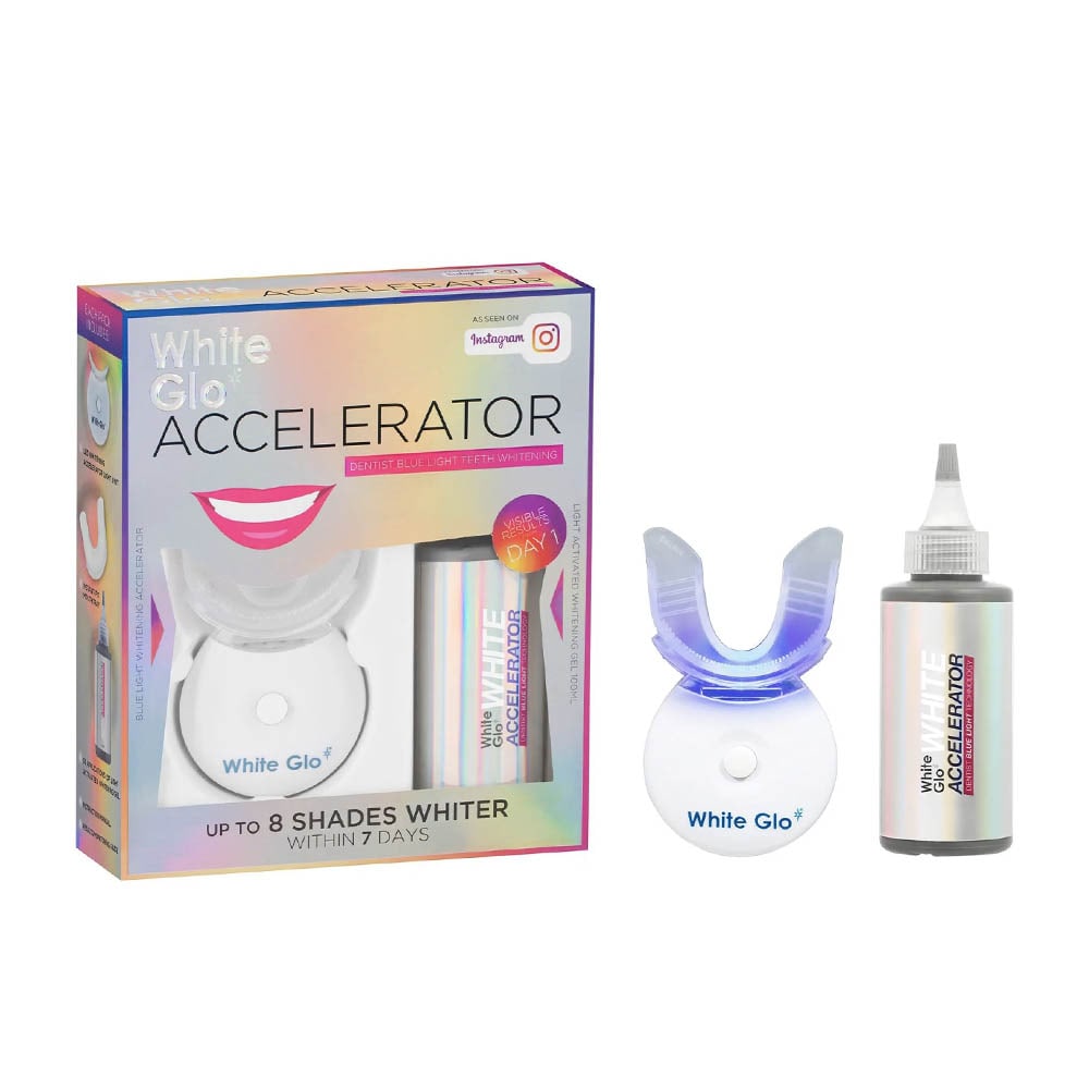WHITE GLO Accelerator Blue Light Whitening Kit GO DELIVERY