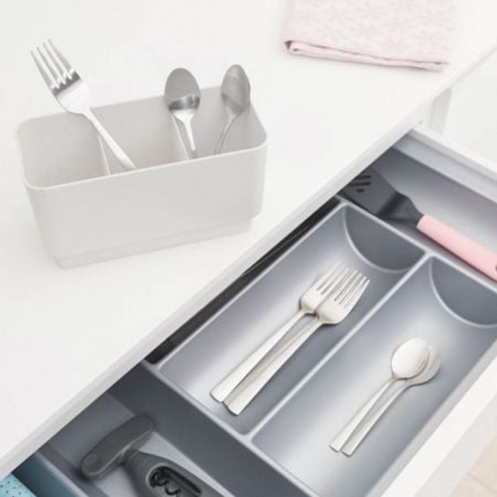 BRABANTIA Dish Drying Rack Light Grey GO DELIVERY