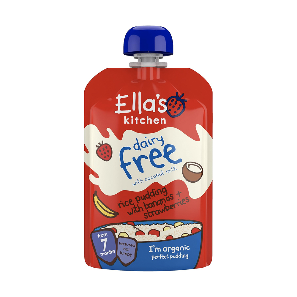 WAITROSE Ella's Kitchen Banana Strawberry Rice Pudding - 80g - GO DELIVERY